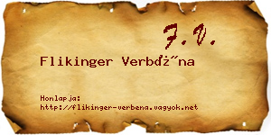 Flikinger Verbéna névjegykártya